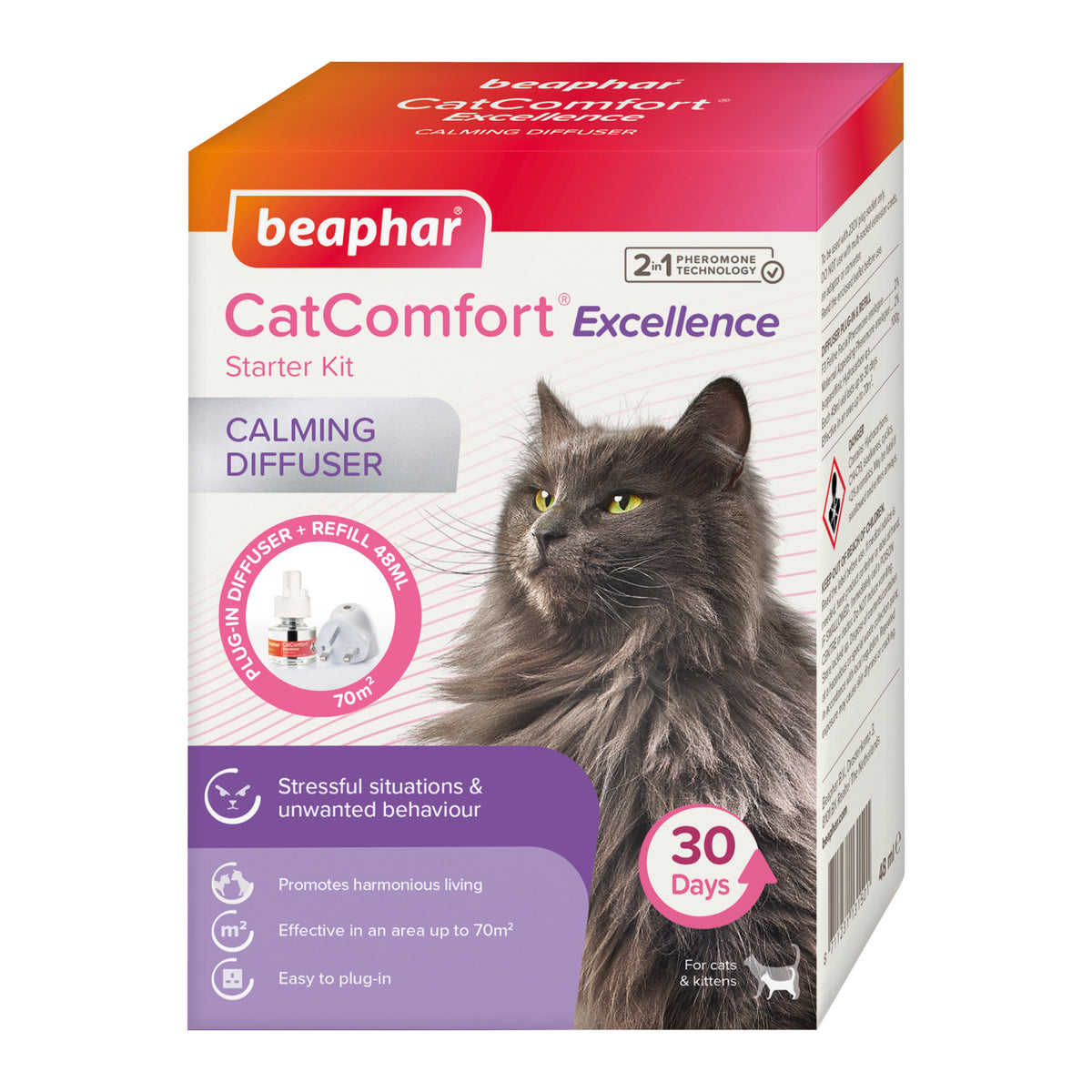 Beaphar CatComfort Excellence Calming Diffuser starter kit with plug-in unit and 48ml refill