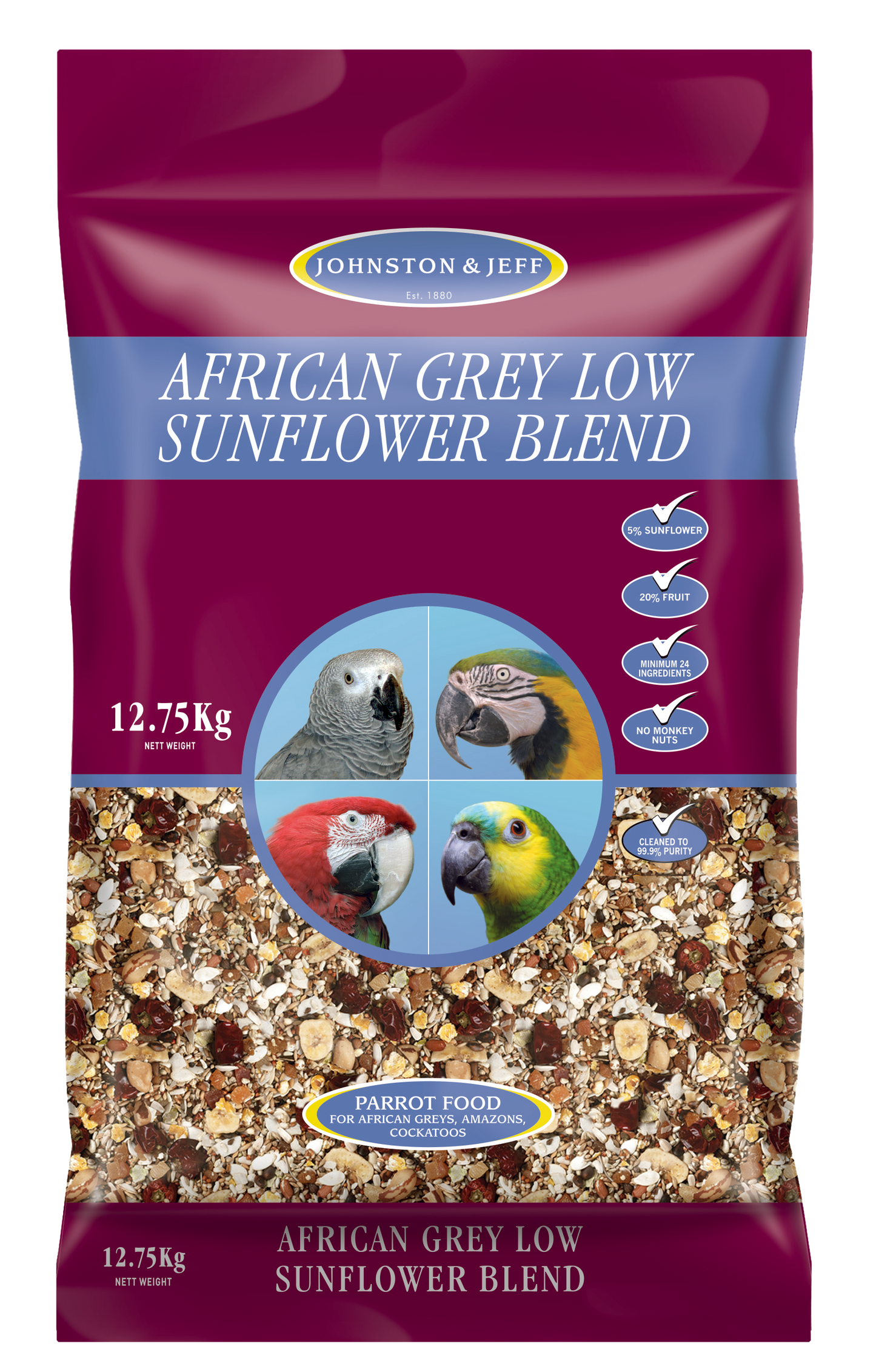 Johnston & Jeff Low Sunflower for African Greys