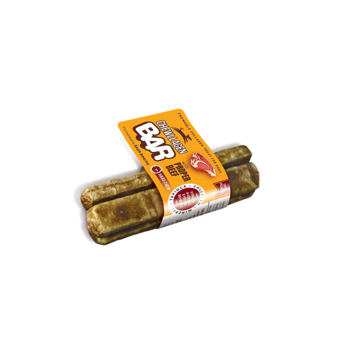 Chewllagen beef flavoured collagen bar dog treat