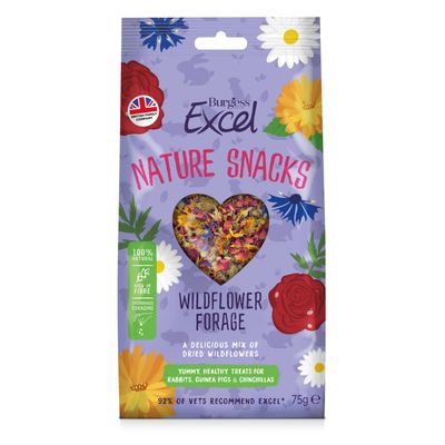 Burgess Excel Wildflower Forage dried flower blend for small pets