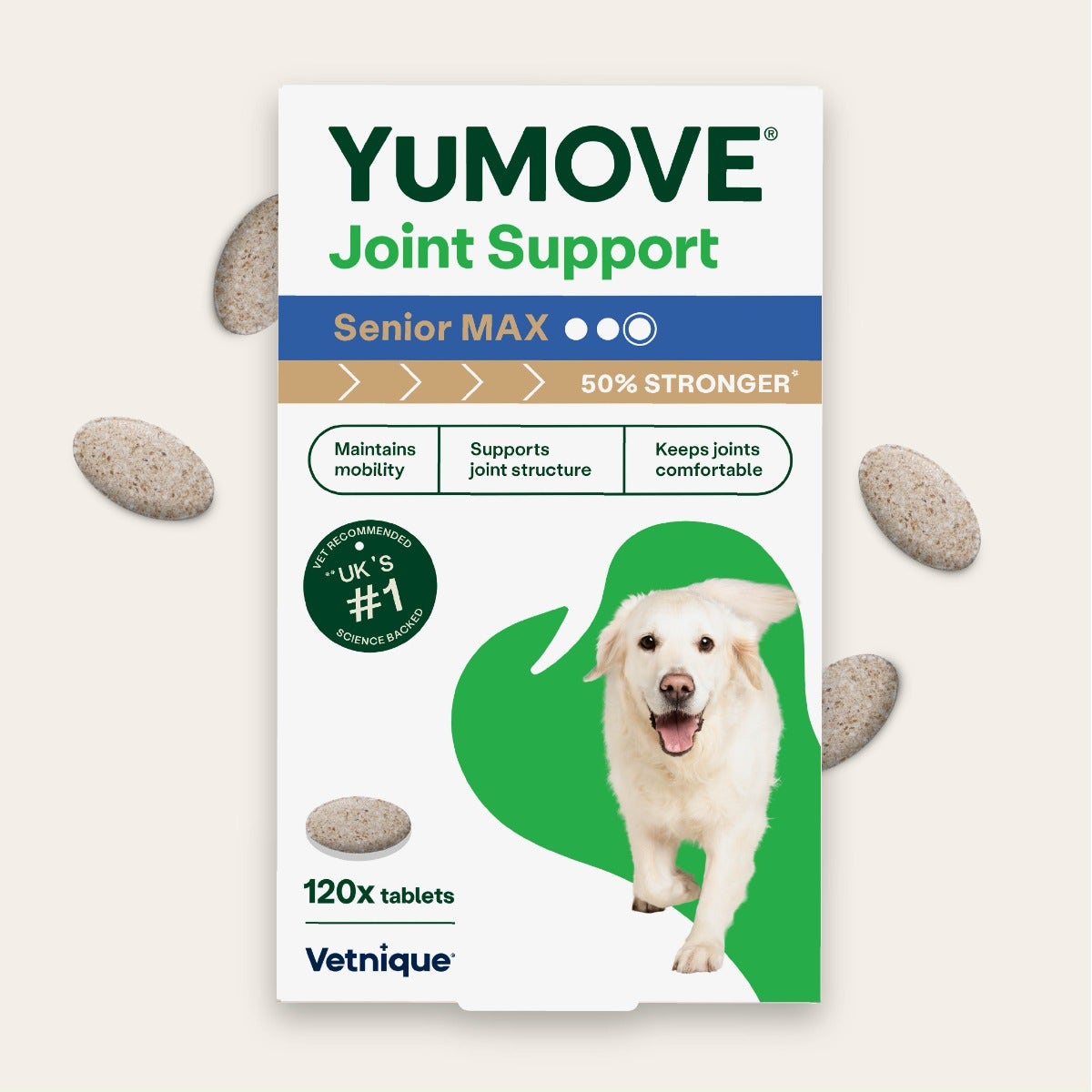 YuMOVE Joint Support Max Strength for Senior Dogs 120 Tablets