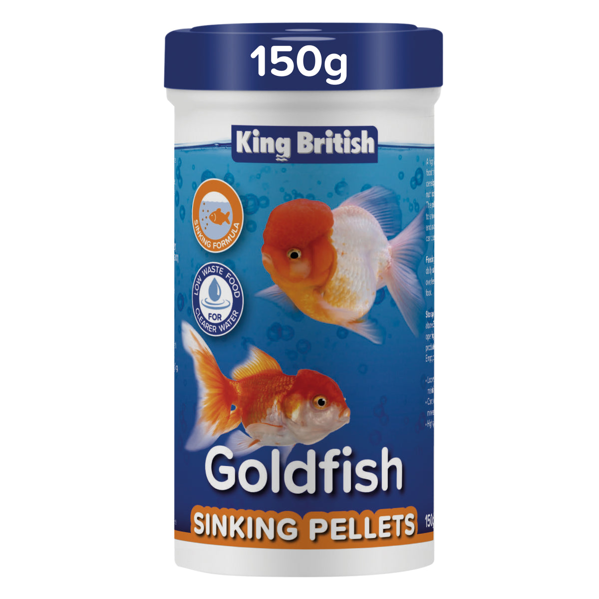 King British Goldfish Sinking Pellets close-up of pellets
