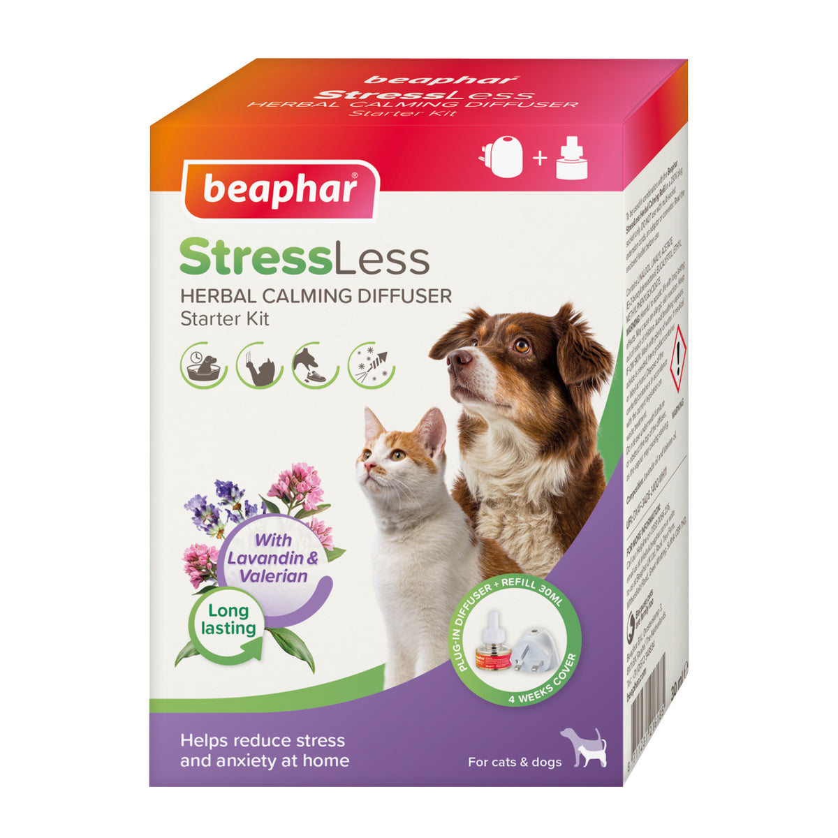 Beaphar StressLess Herbal Calming Diffuser starter kit with plug-in unit and 30ml refill
