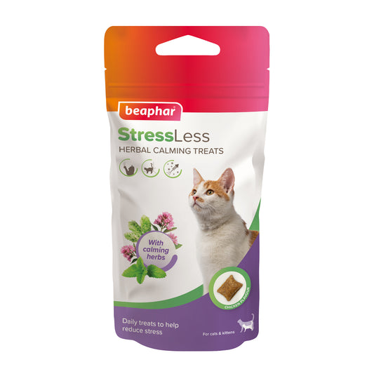 Beaphar StressLess Herbal Calming Cat Treats pack, 35g, chicken flavour