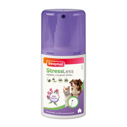 Beaphar StressLess Herbal Calming Home and Travel Spray, 125ml