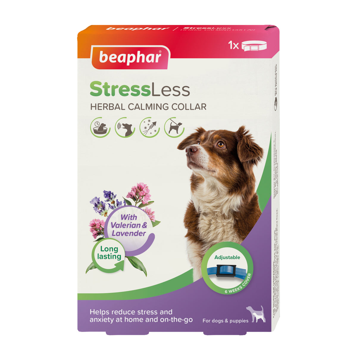 Beaphar StressLess Herbal Calming Collar for dogs, 65cm