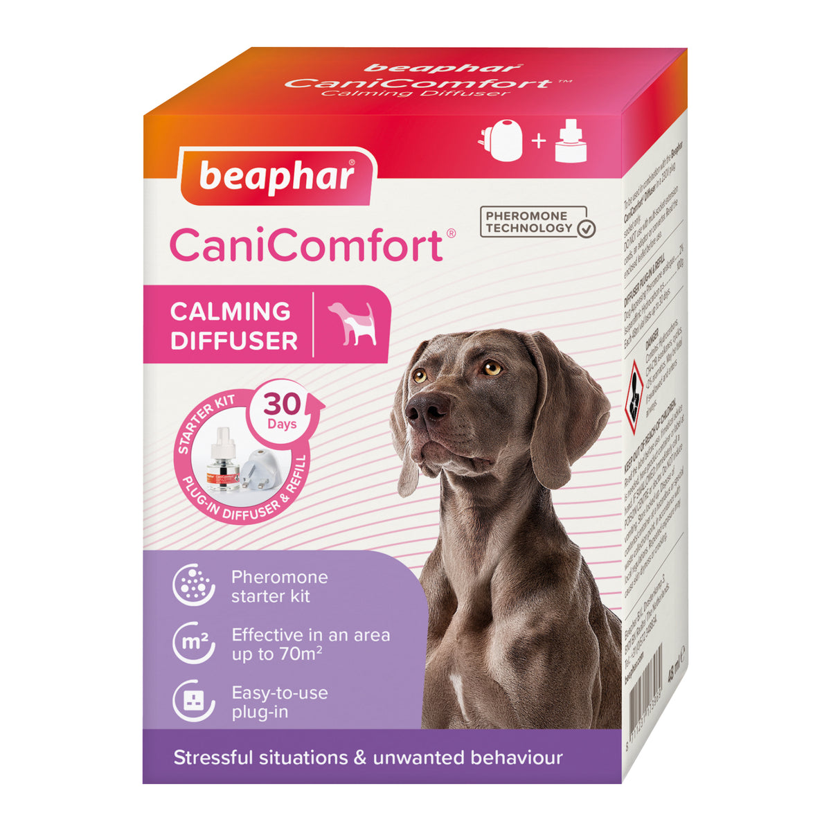 Beaphar CaniComfort Calming Diffuser starter kit with plug-in unit and 48ml refill