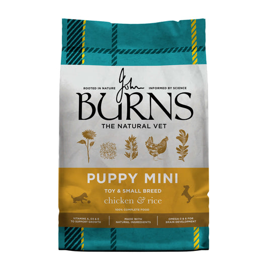 Burns Puppy Mini Chicken and Rice - front of pack