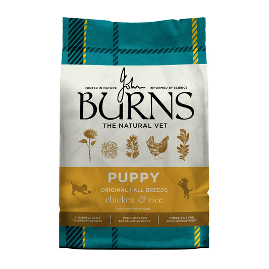 Burns Puppy Original Chicken and Rice - front of pack