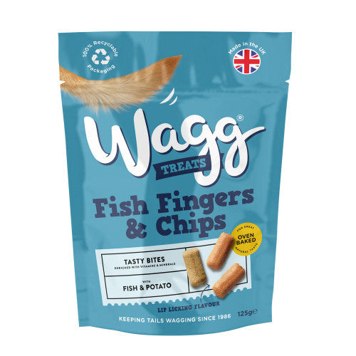 Wagg Fish Fingers & Chips Dog Treats pack