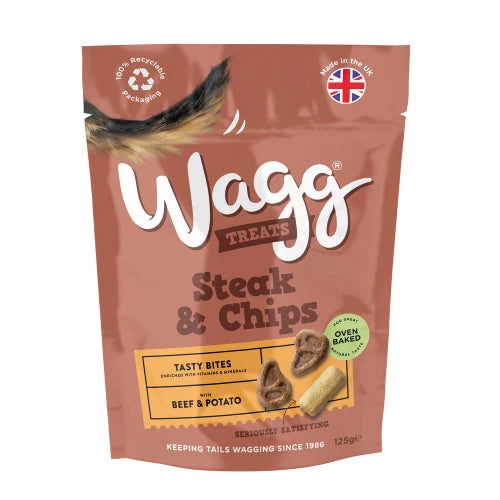 Wagg Steak & Chips Dog Treats pack