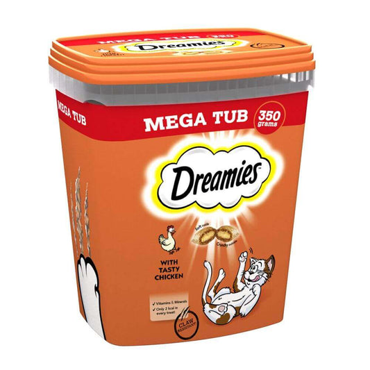 Dreamies Chicken cat treats tub