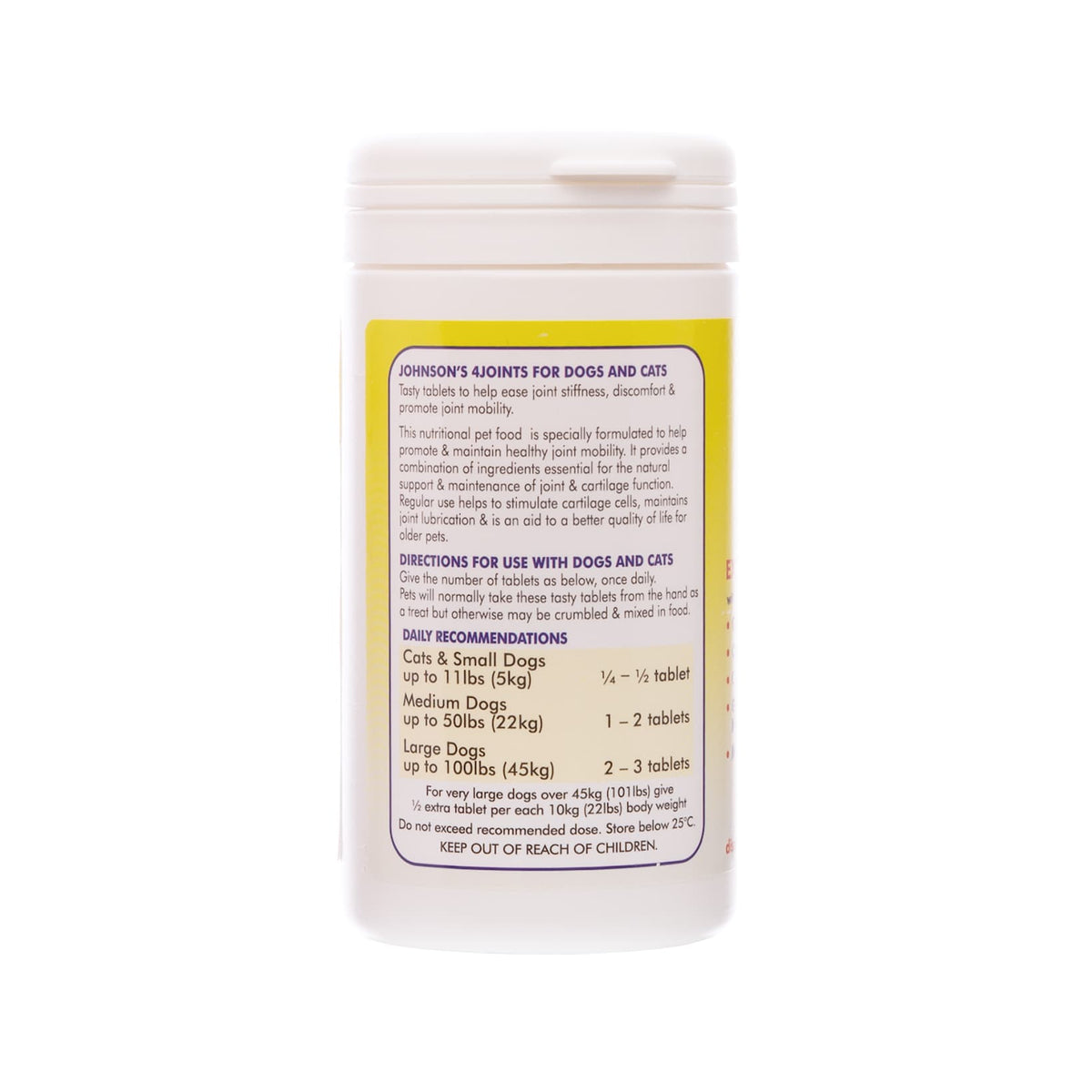 Johnson's 4Joints Extra Strength Tablets pack side