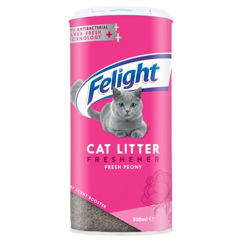 Felight Fresh Peony antibacterial cat litter freshener 300ml tub