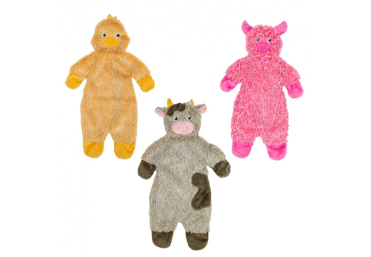 Ancol Cuddle Farmyard Floppets dog toy