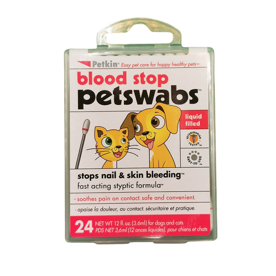 Petkin Blood Stop Pet Swabs - 24 Pack