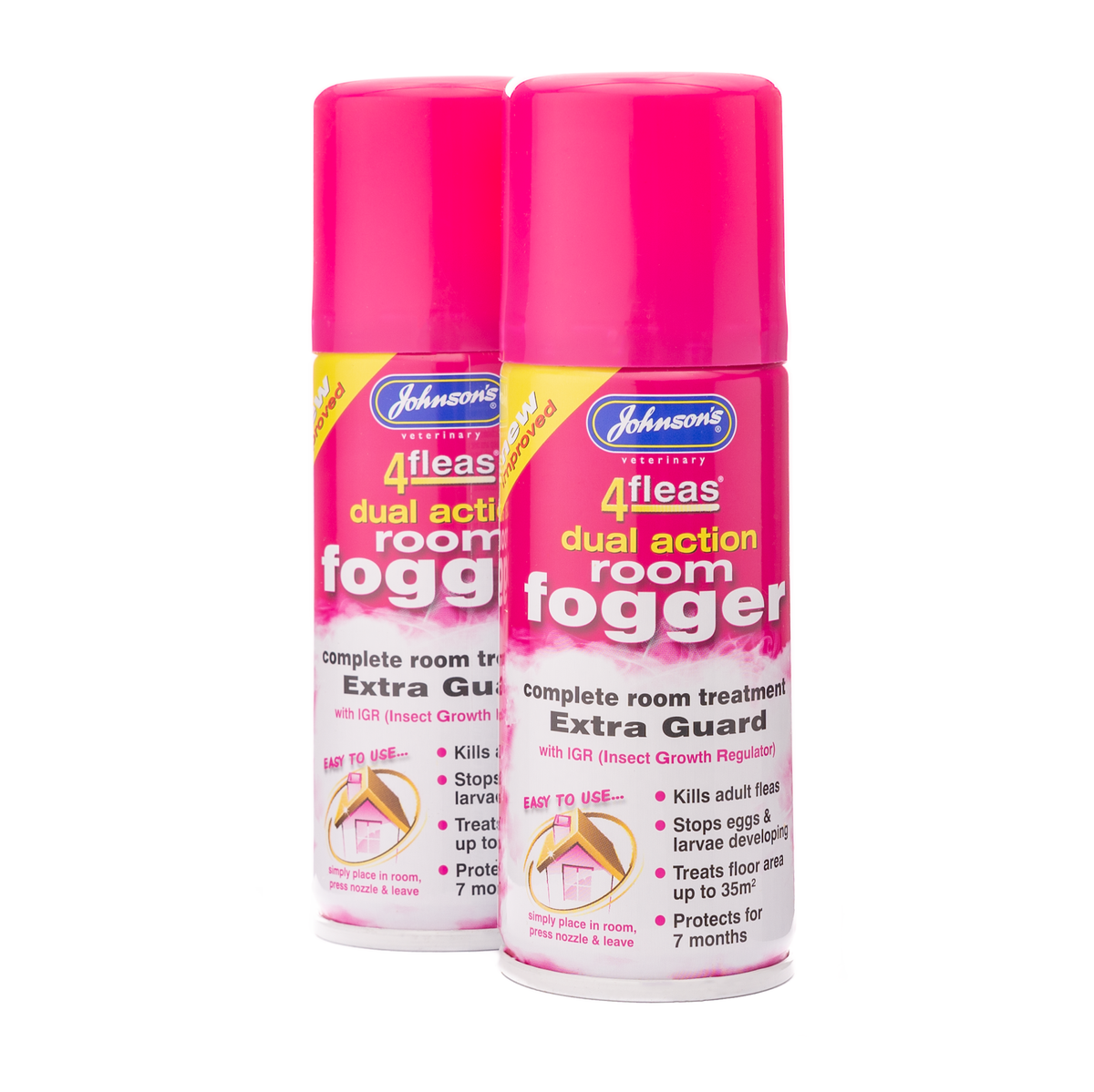 Johnson's 4fleas Room Fogger twin pack cans