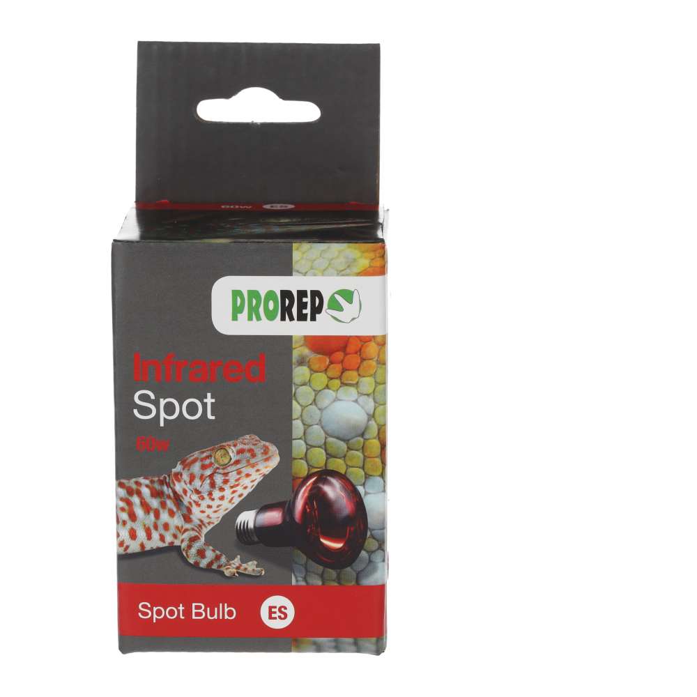 ProRep Infrared Heat Spot Lamp for reptiles, red glass bulb, E27 screw fit, available at Fur & Feathers Grimsby.