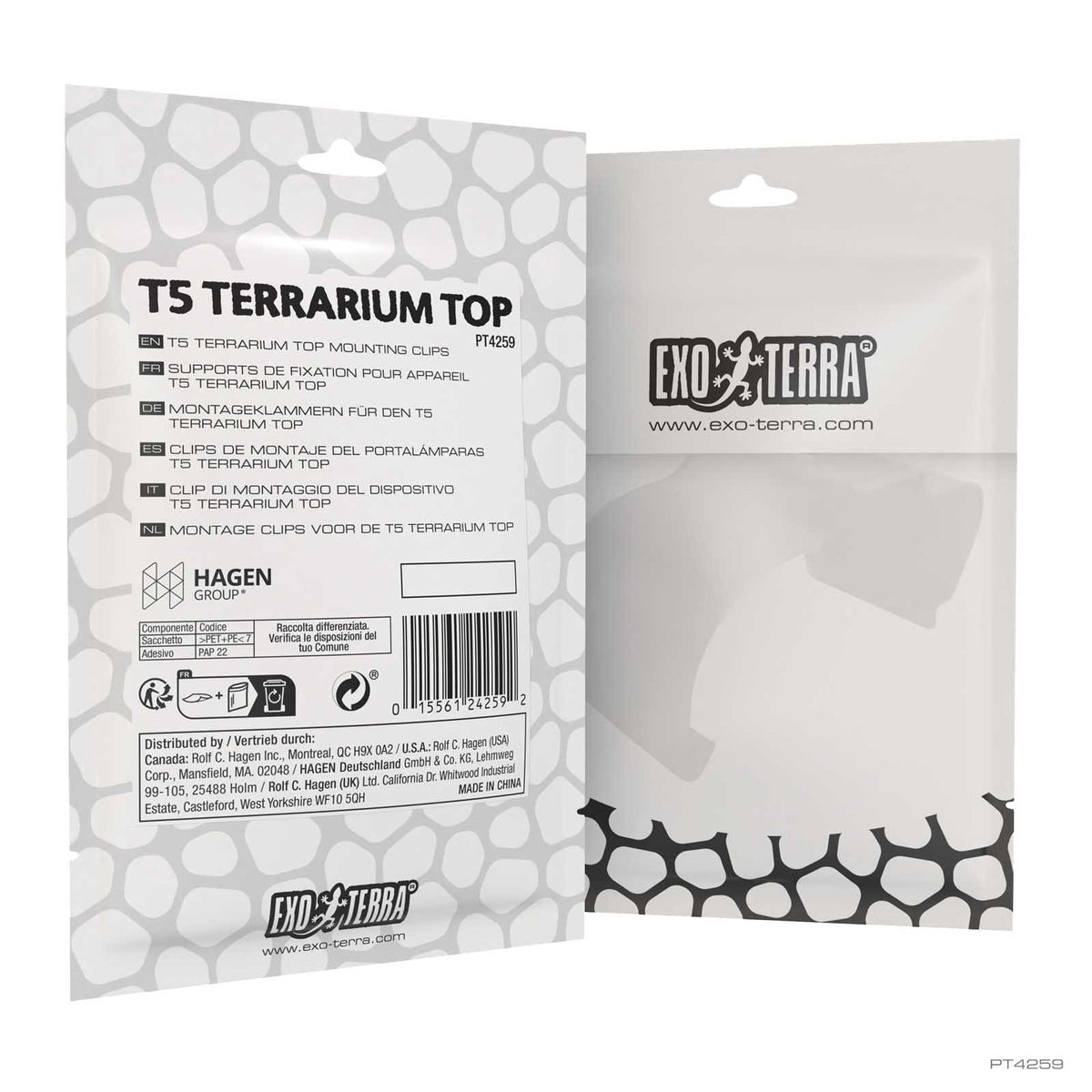 Exo Terra T5 UVB Fixture Mounting Clips, alternate view