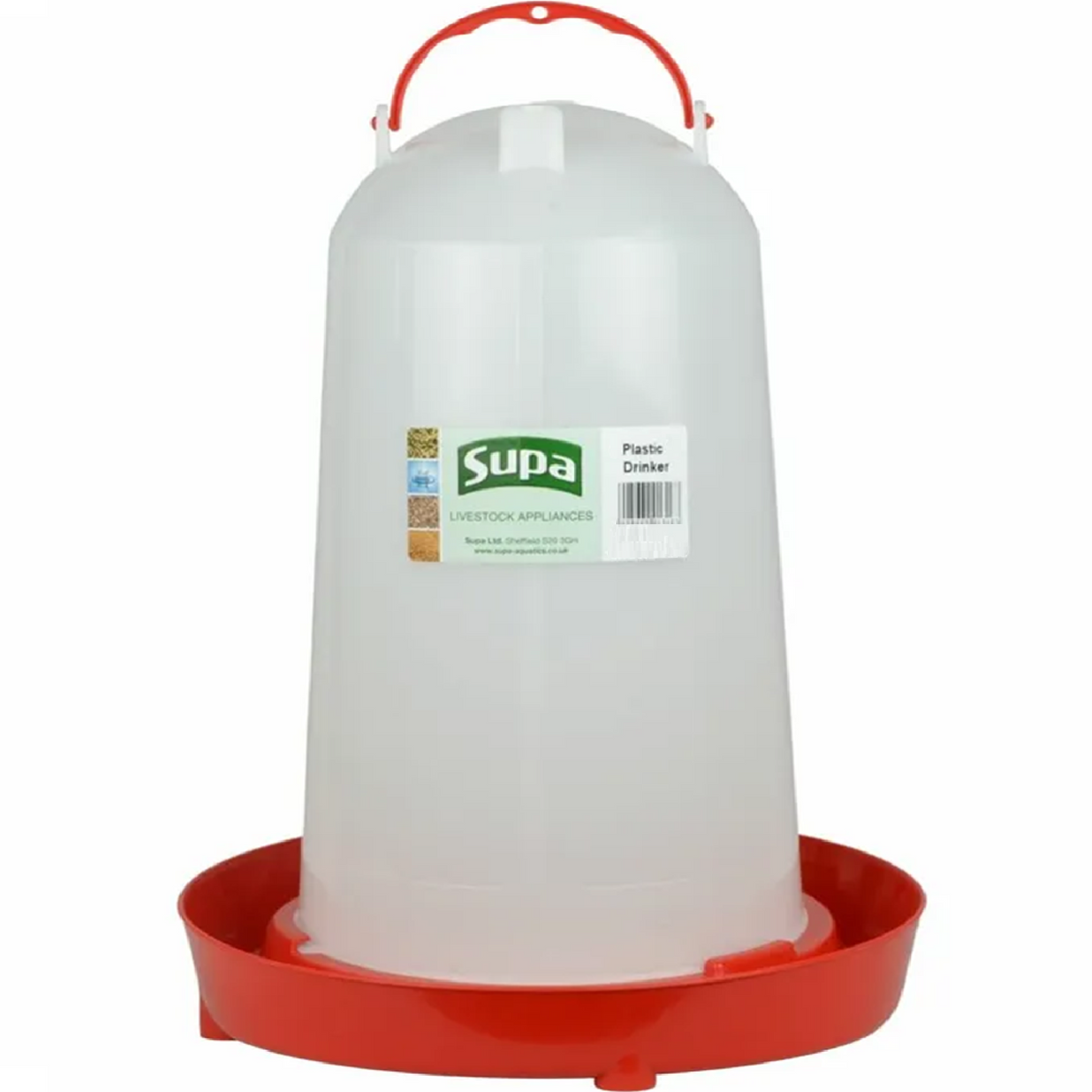 Supa Livestock Poultry Drinker - 1.5L, 3L and 6L sizes shown