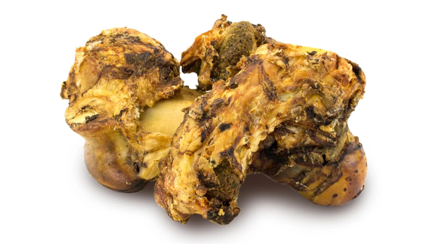 A large, oven-roasted T Forrest beef knuckle bone, showing the rich brown colour and natural texture of the durable dog chew.