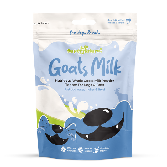 Supernature Goats Milk Powder Topper for Dogs and Cats packaging
