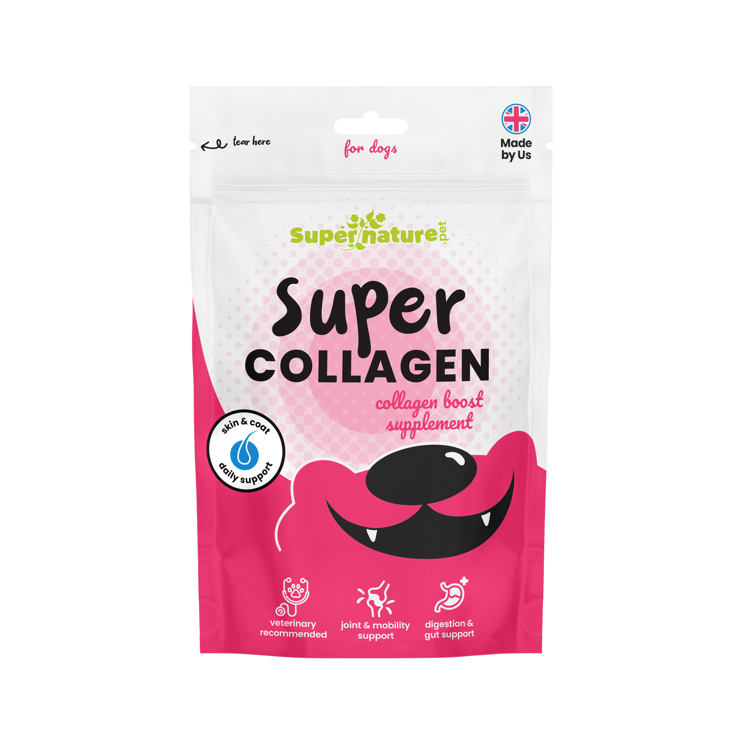 Supernature Super Collagen Boost Supplement for Dogs packaging