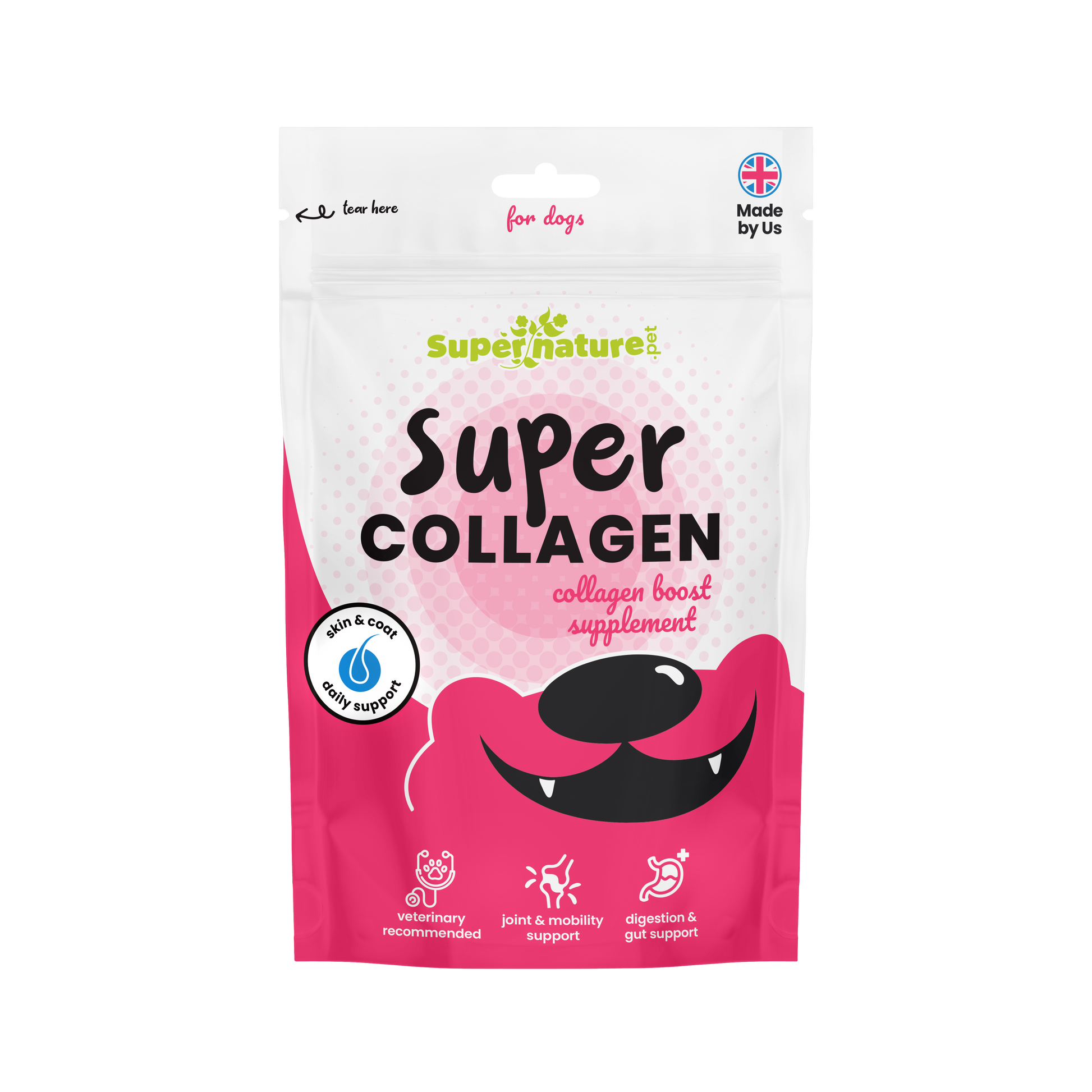 Supernature Super Collagen Boost Supplement for Dogs packaging
