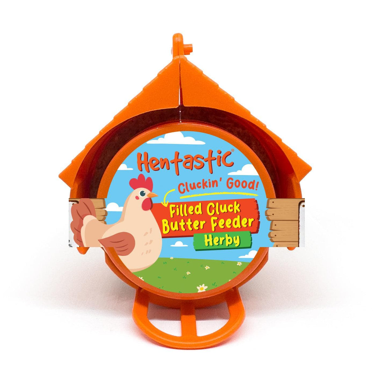 Hentastic Filled Cluck Butter Feeder with herbal cluck butter