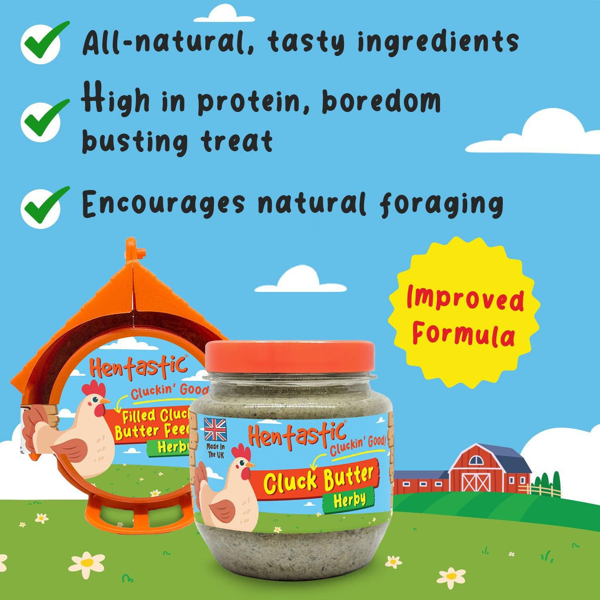 Hentastic Herbal Cluck Butter jar, second angle