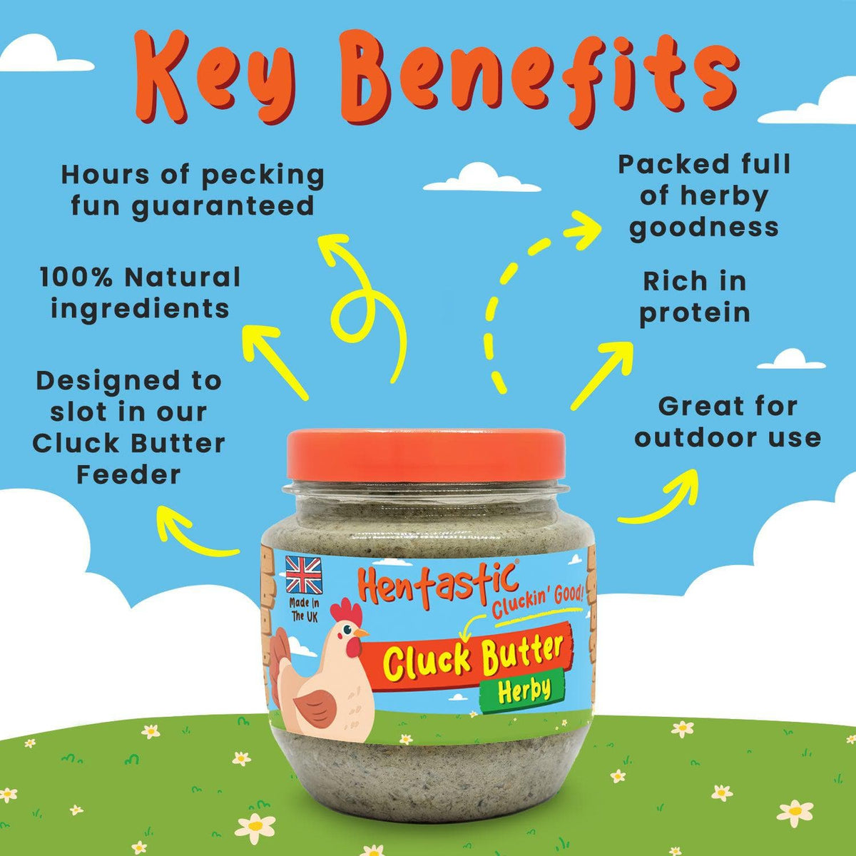 Hentastic Herbal Cluck Butter 400g jar