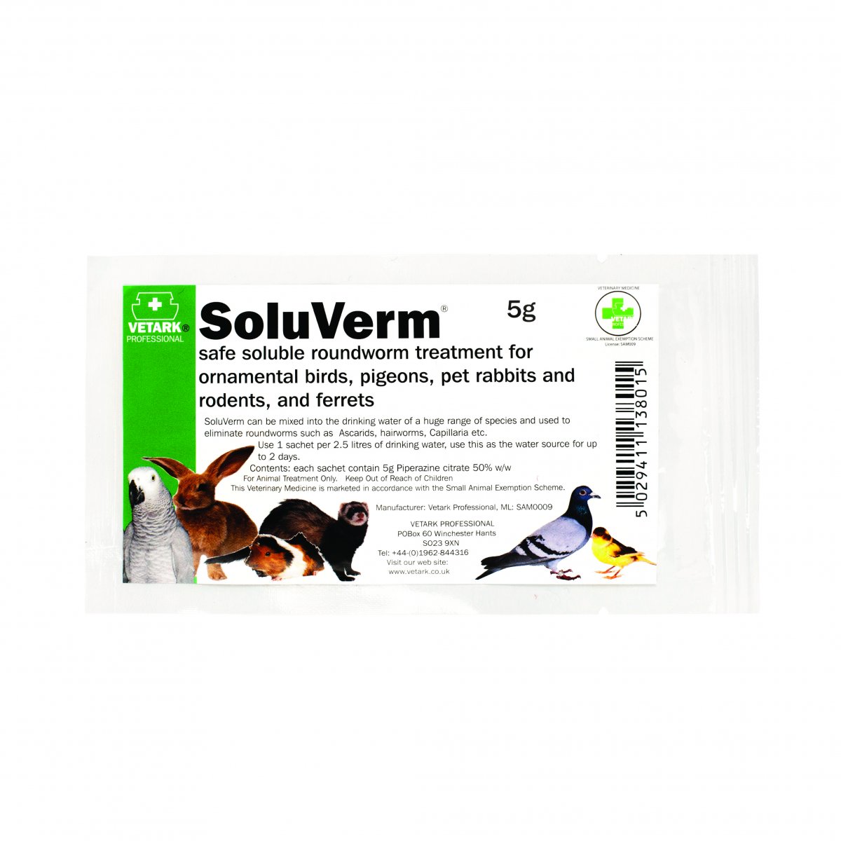 Vetark Soluverm Soluble Worming Treatment