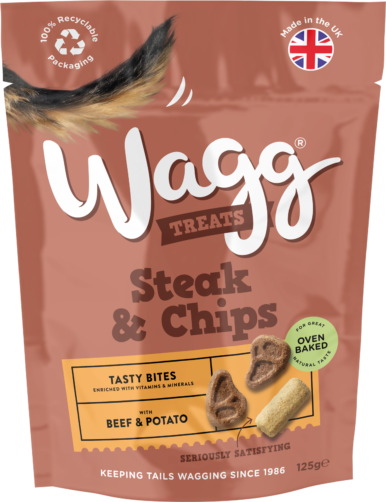 Wagg Steak & Chips Dog Treats 125g