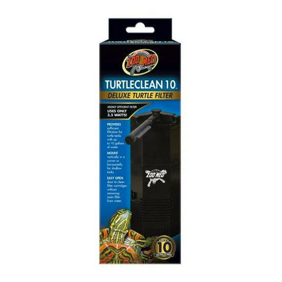 Zoo Med TurtleClean 10 Deluxe turtle filter, 40 gallons per hour, in its pack