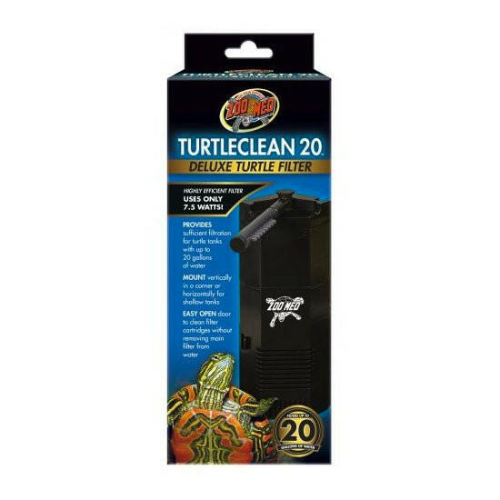 Zoo Med TurtleClean 20 Deluxe turtle filter, 60 gallons per hour, in its pack